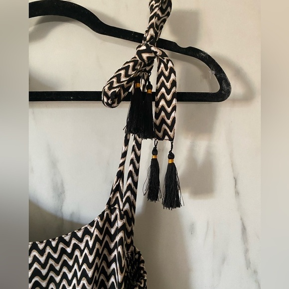 Anthropologie Beachgold Womens Size Small Tiered Maxi Dress Tassels - Picture 5 of 7